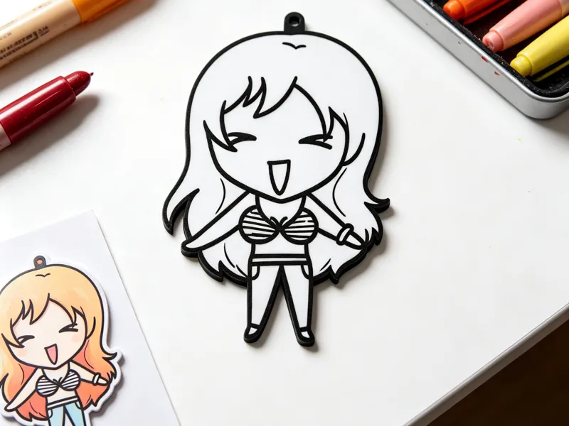 娜美涂色画挂件-DIY涂鸦填色手工卡-儿童涂色画画玩具