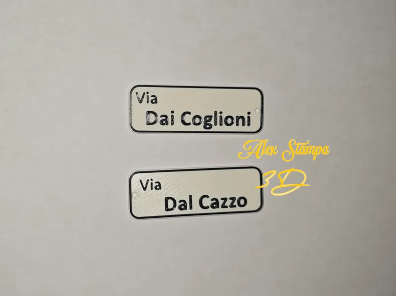 Cartelli Stradali simpatici keychain