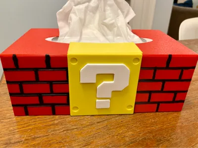 Mario-Themed Tissue Box Cover