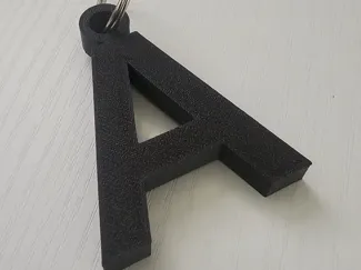 Letter A Keyring 
