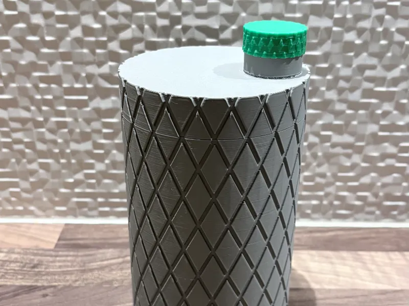 Silica bottle with one small and one big opening