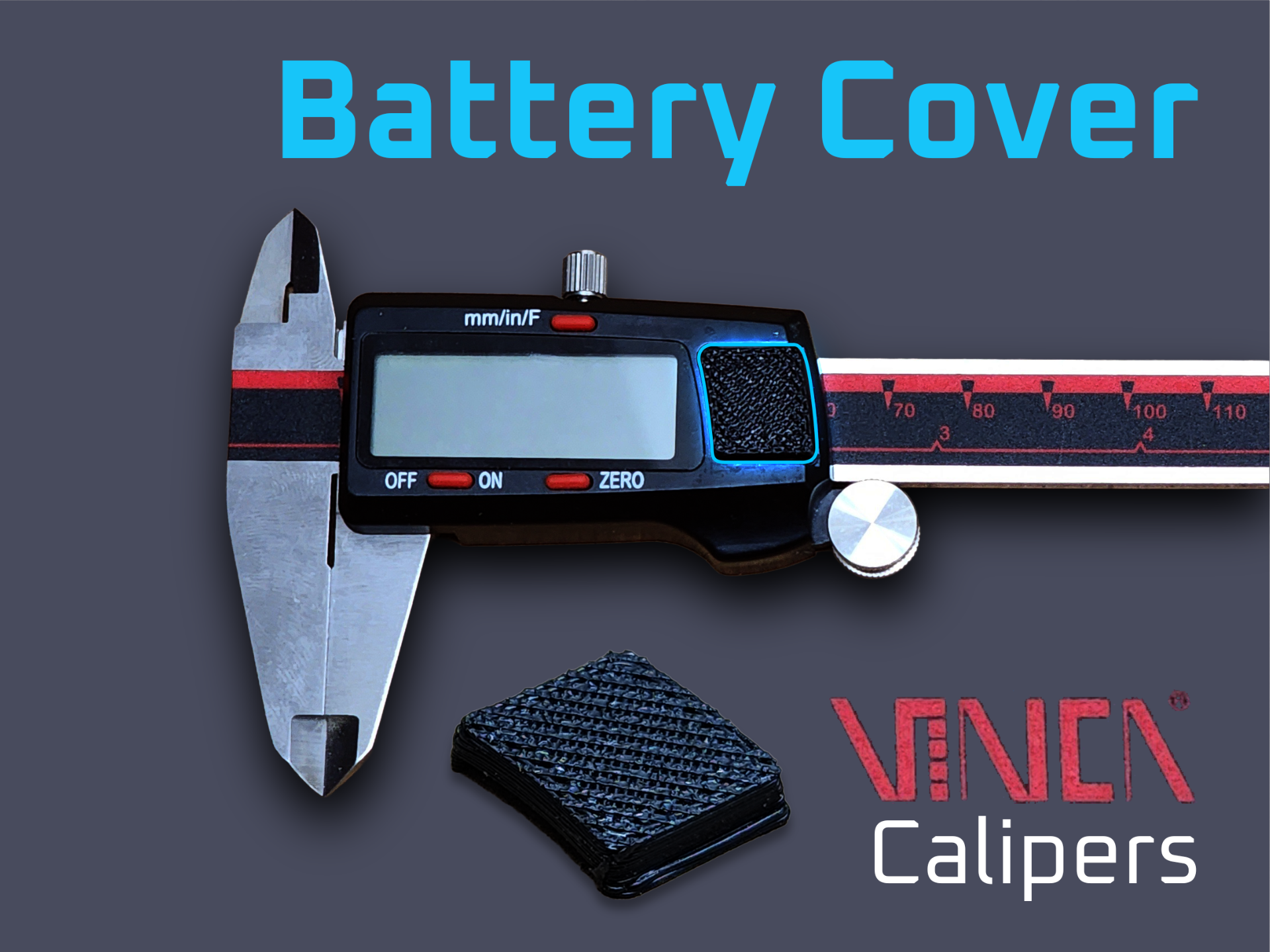 Battery Cover for Vinca Calipers 