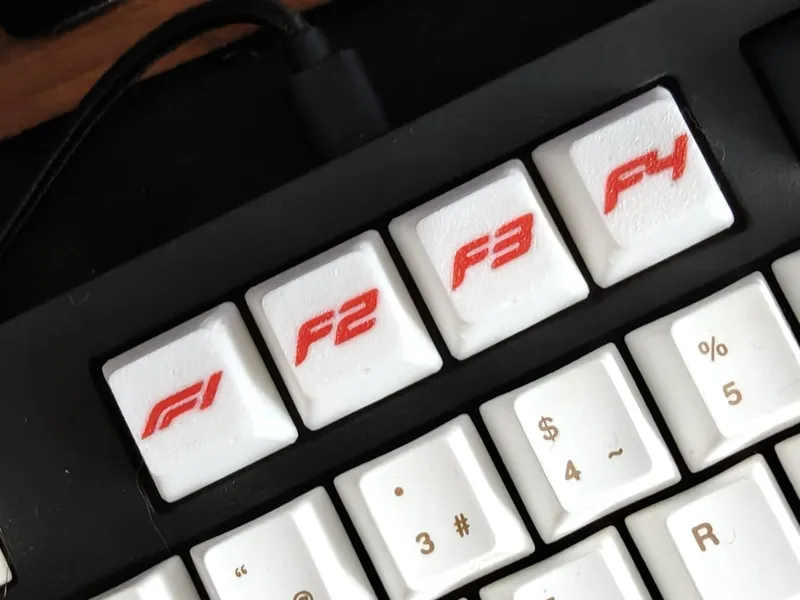 Cherry MX Profile Keycaps – Flat F1–F4 Logos