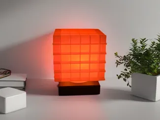 Modern Table Lamp,Geometric Cubic Design for Home