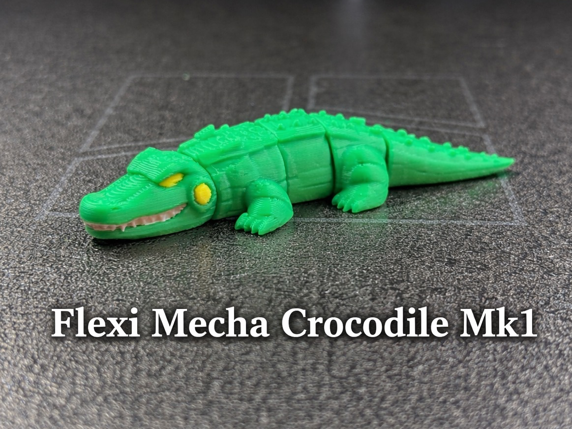 Flexi Mecha Crocodile - Articulated Print in Place