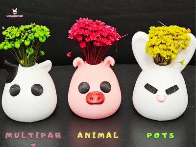 Multipart Animal Pots