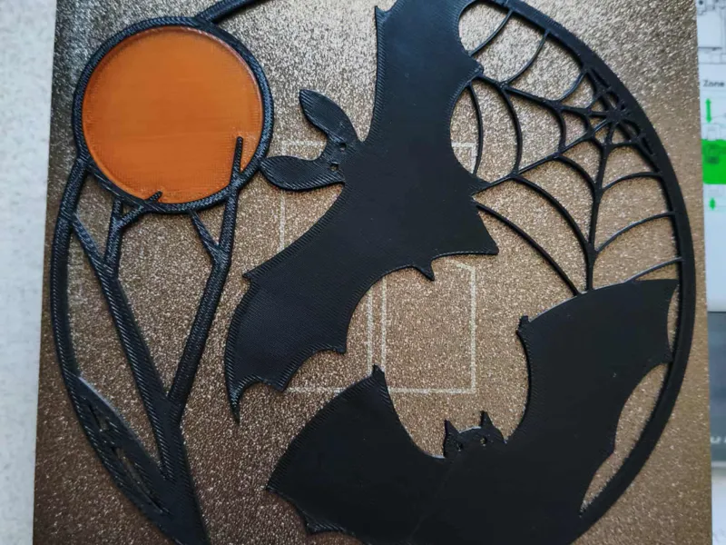 Halloween BATS and Spider WEB Decor_A1mini_NoAMS