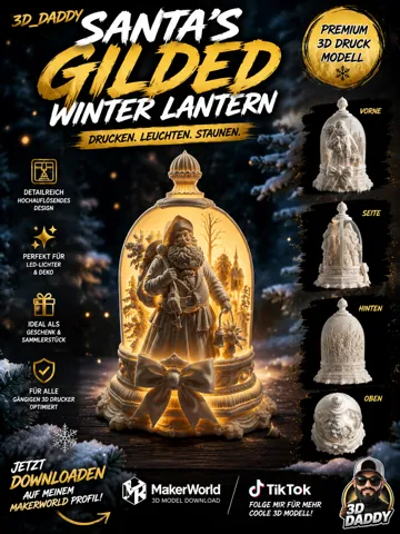 Accesorio de iluminación decorativa: Santa’s Gilded Winter Lantern — vista de referencia 3