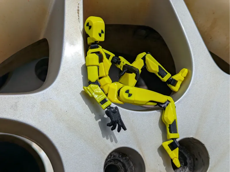 Female Crash Test Dummy 13 6" and original scale