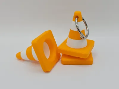 Traffic Cone Keychain