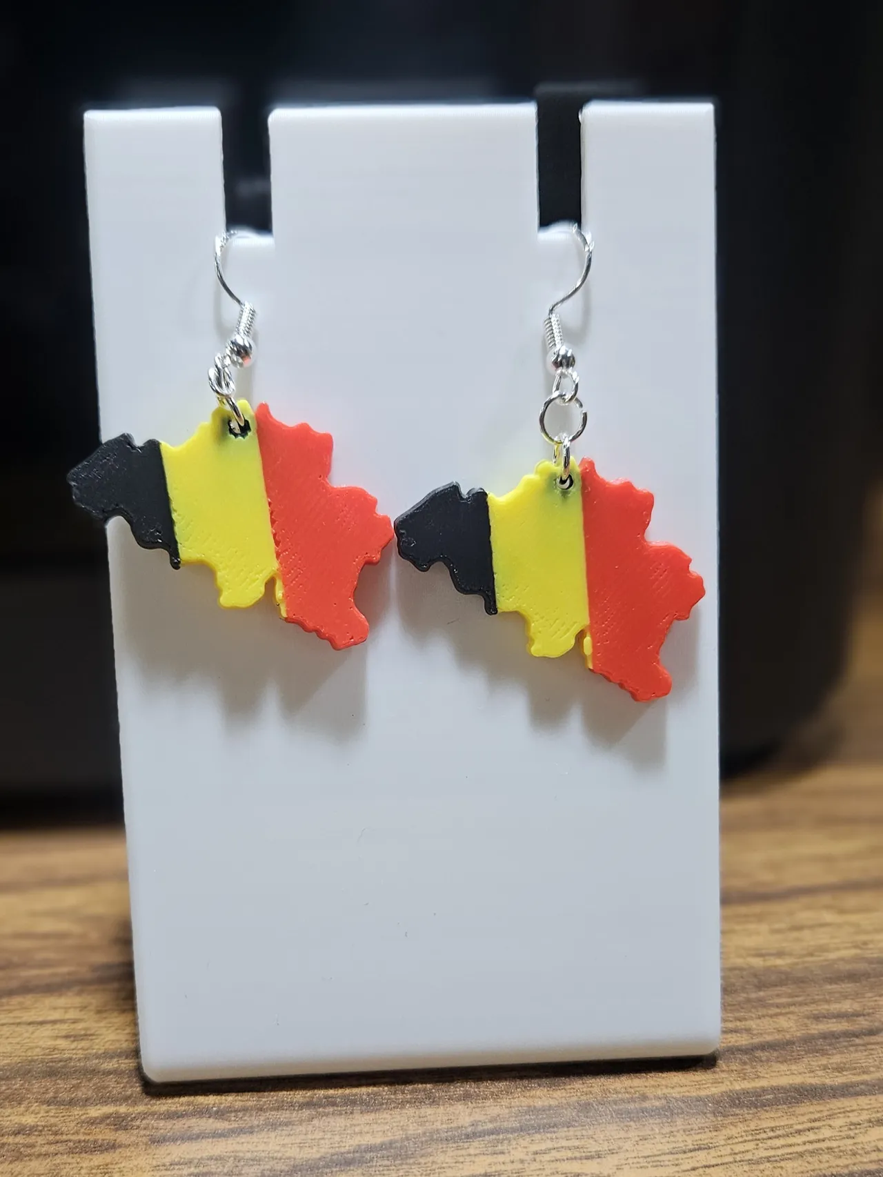 Belgian Flag Earrings view 2