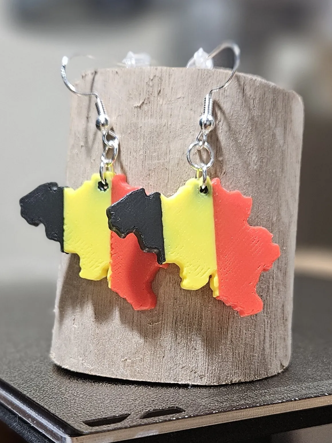 Belgian Flag Earrings view 3