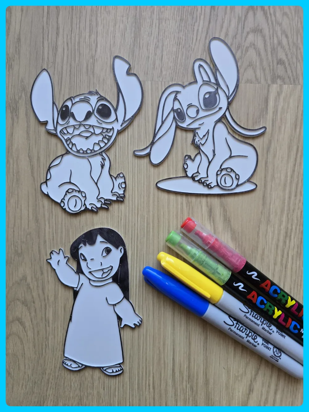 Lilo Stitch Angel Cute Diy Coloring No Ams Pack - Free 3D Print Model ...