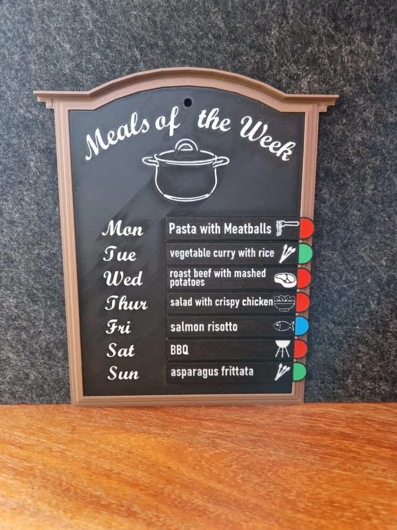 Meals of the Week Blackboard