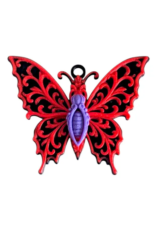 Fantasy Gothic Ornate Butterfly Pendant view 2