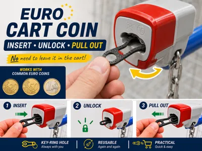 Euro shopping cart coin