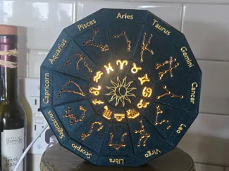 Greek Zodiac Celestial Wheel / Lightbox