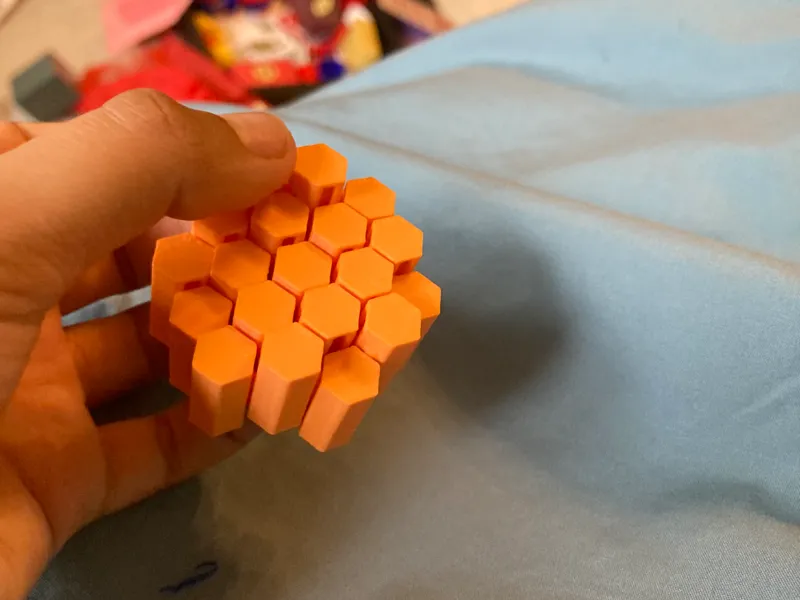 sliding hexagon fidget