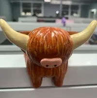 Portemanteau vache des Highlands pour cloison de bureau — photo 1