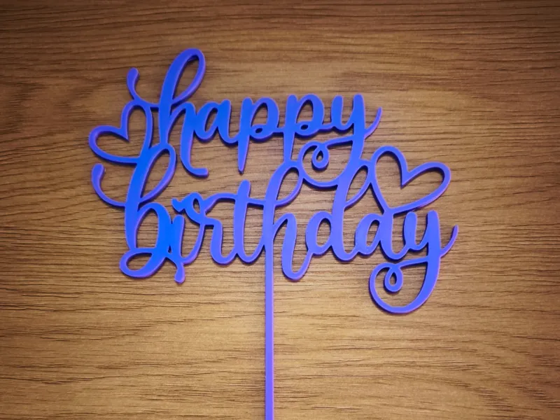 Topper per torte scritta happy birthay