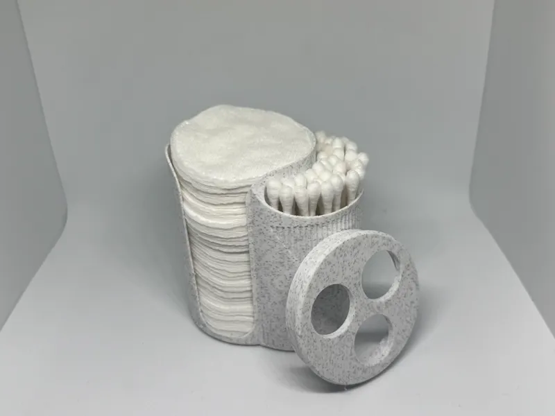 Modern QTip & Cotton Pad Holder + Brush Adapter