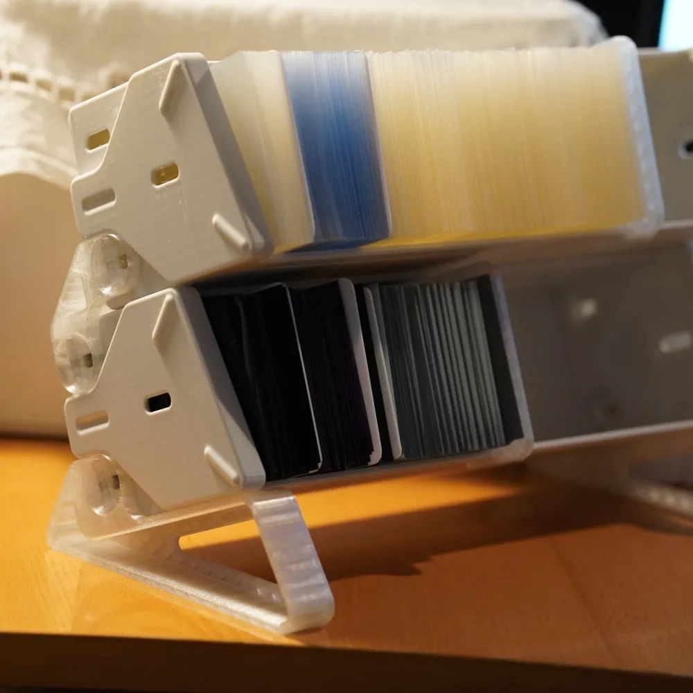 Card Stack Draw Box Stackable Card Box w/ Rail-Style Card Stops - Free 3D Print Model ...