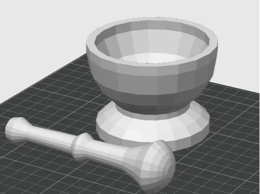 Mortar with pestle