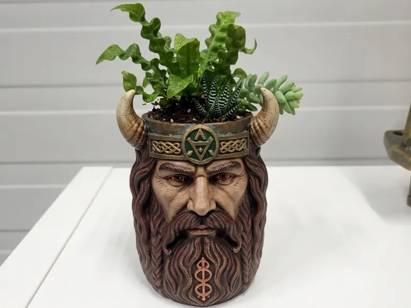 Weles planter pot slavic god