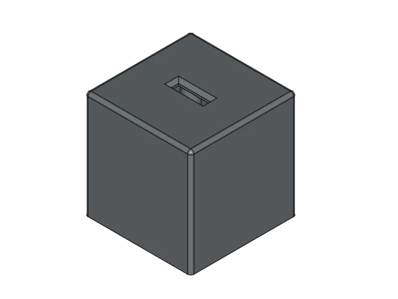 Piggy bank - cube 10cm