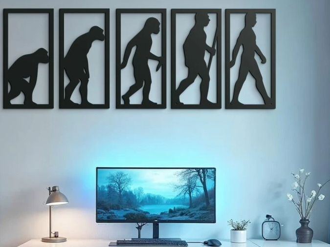 Evolution Multi Panel 3D Wall Art
