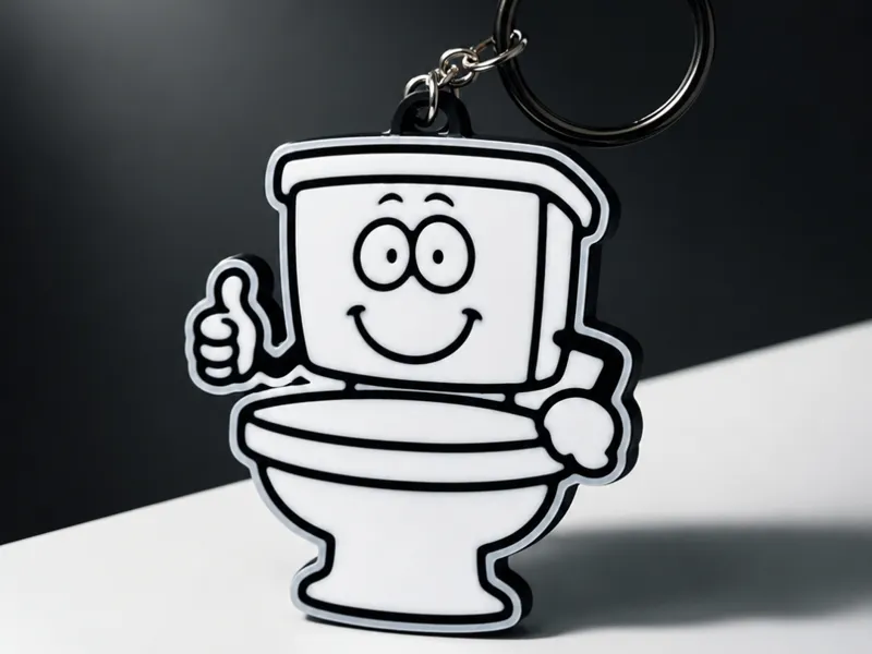 funny toilet keychain