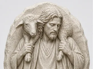 Bom Pastor em Relevo 3D