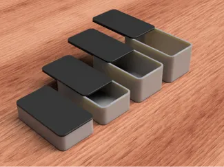Boxes with sliding lid & snap lock