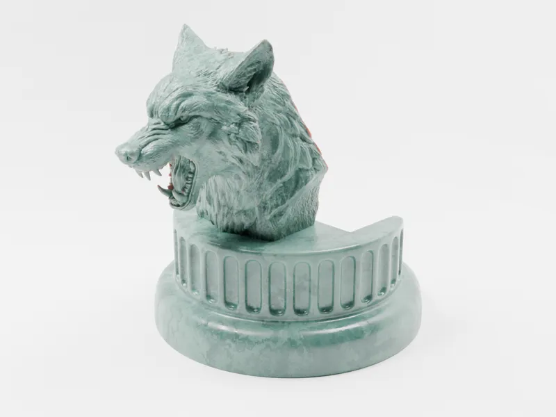 Phone holder - wolf bust