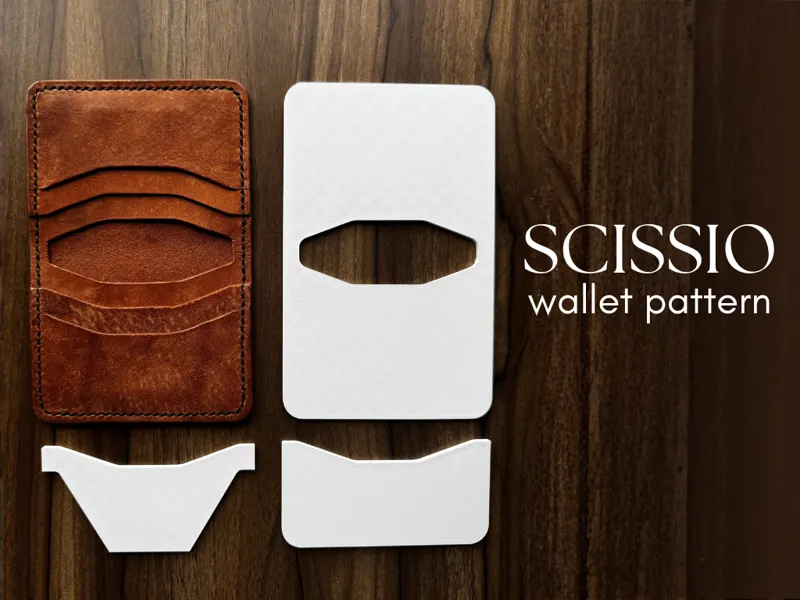 Leather Wallet Pattern - Scissio