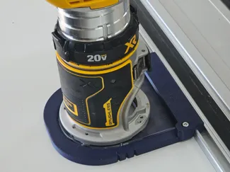 Dewalt DCW600 Router to Makita Track Adapter