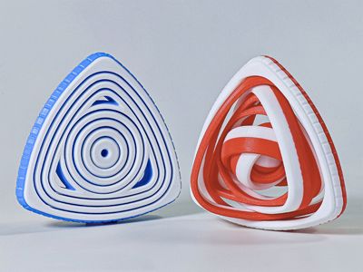 Circle and Geometric Triangles - 8-Layer Gyro Fidget Spinner TC4-3