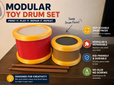 Modular Toy Drum Set (A1 Mini Size)