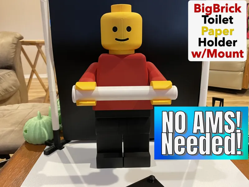 Big Brick Toilet Paper Holder w/Mount