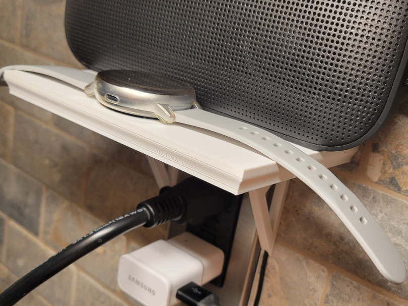 Wall Outlet Shelf With Galaxy Watch Charger
