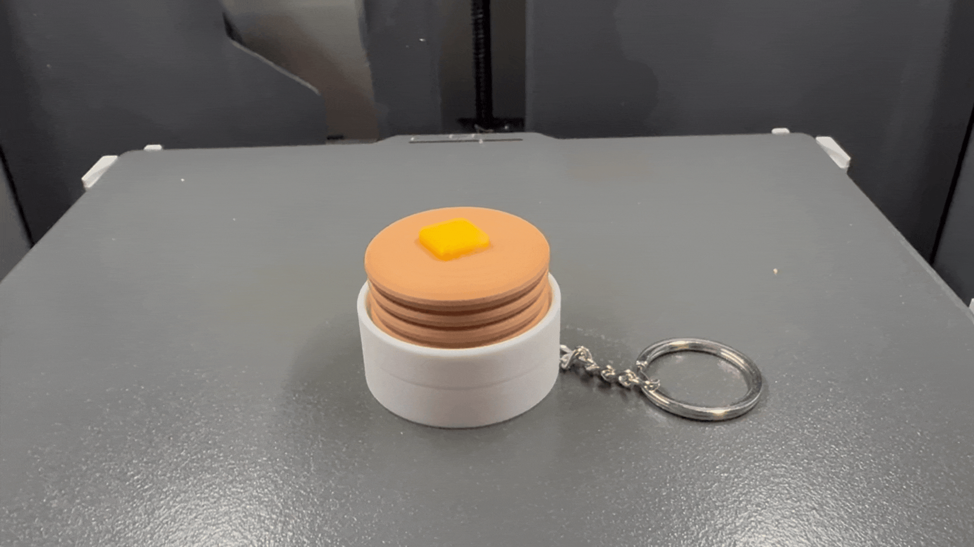 Kawaii Pancake Stack Clicker Fidget Keychain