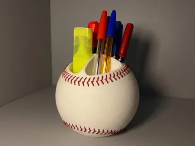 Desktop Home Run - Baseball Pen Organizer