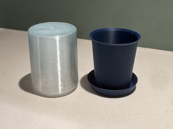 50 mm seedling pot with drip tray & cover glass