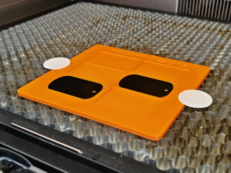 Dog tag jig for laser engraving