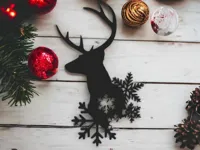 Décoration murale de Noël cerf — photo 1