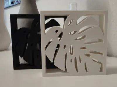 Test tube vase "Monstera" 
