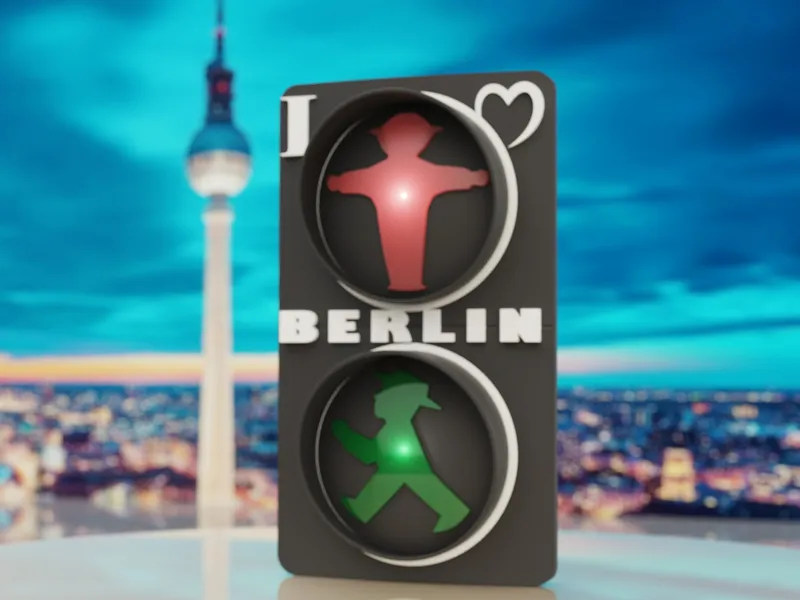 Berlin City - Ampelmann - Wall Decor