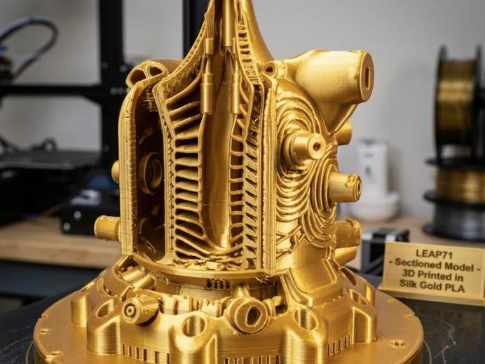 LEAP71 Inspired Rocket Engine - Section Cut 