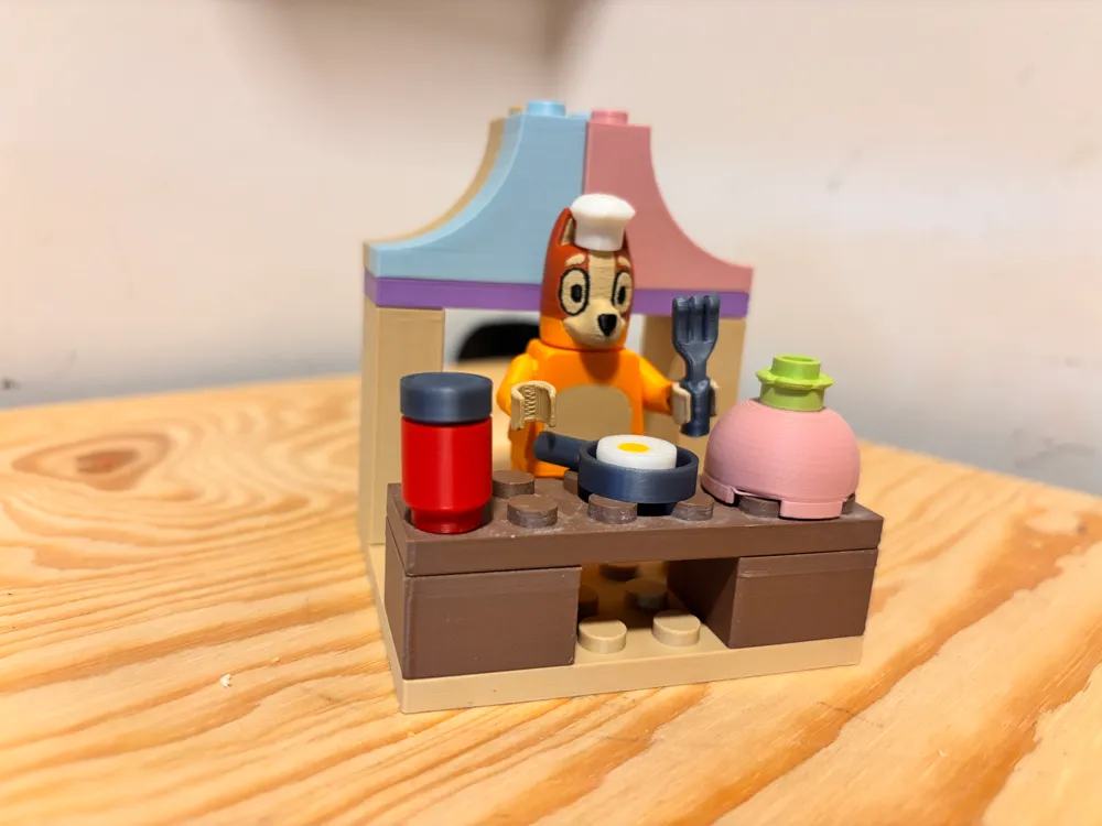 Figura decorativa: Mini Chef Puppy Kitchen - Brick Blocks Set. Referencia del modelo original.