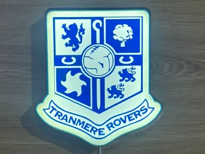 Tranmere Rovers FC Lightbox with stand 